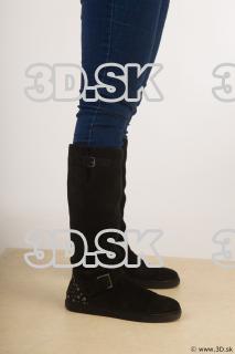 Calf blue jeans black shoes of Gwendolyn 0007